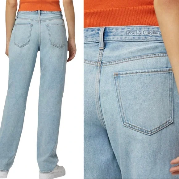Favorite Daughter Jeans Women The Tommy Boyfriend Mid Rise Distress Size 31 New - Picture 2 of 14
